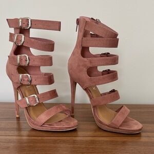 Elegant Pink Strappy Heels